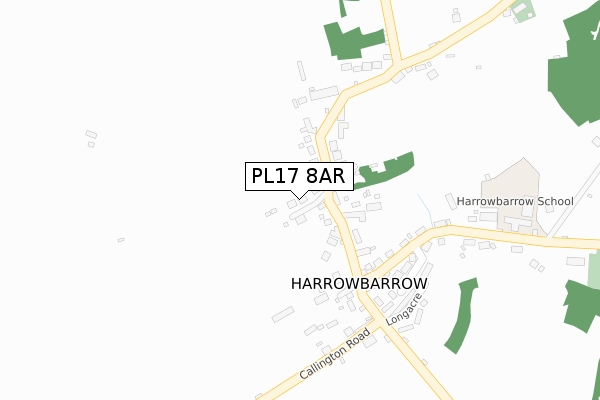 PL17 8AR map - large scale - OS Open Zoomstack (Ordnance Survey)