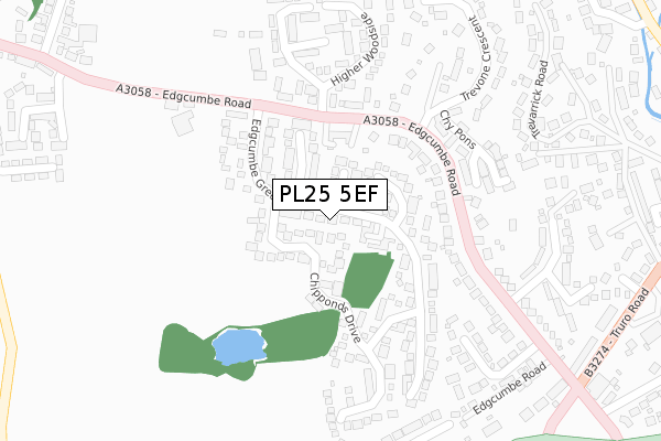 PL25 5EF map - large scale - OS Open Zoomstack (Ordnance Survey)