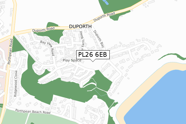 PL26 6EB map - large scale - OS Open Zoomstack (Ordnance Survey)