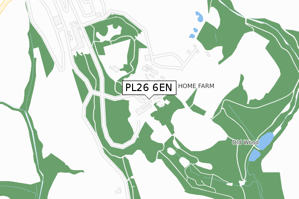 PL26 6EN map - large scale - OS Open Zoomstack (Ordnance Survey)