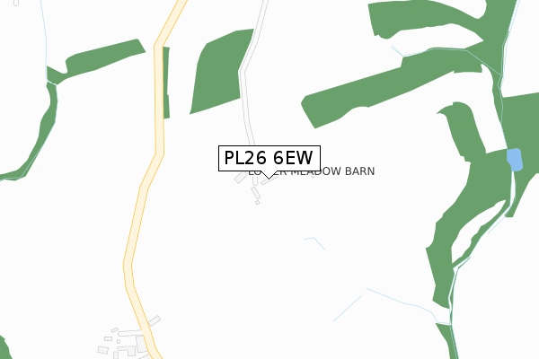 PL26 6EW map - large scale - OS Open Zoomstack (Ordnance Survey)