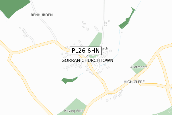PL26 6HN map - large scale - OS Open Zoomstack (Ordnance Survey)