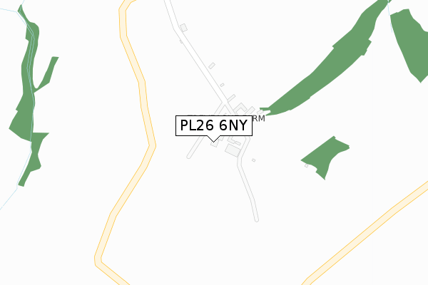 PL26 6NY map - large scale - OS Open Zoomstack (Ordnance Survey)