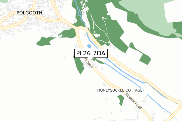 PL26 7DA map - large scale - OS Open Zoomstack (Ordnance Survey)