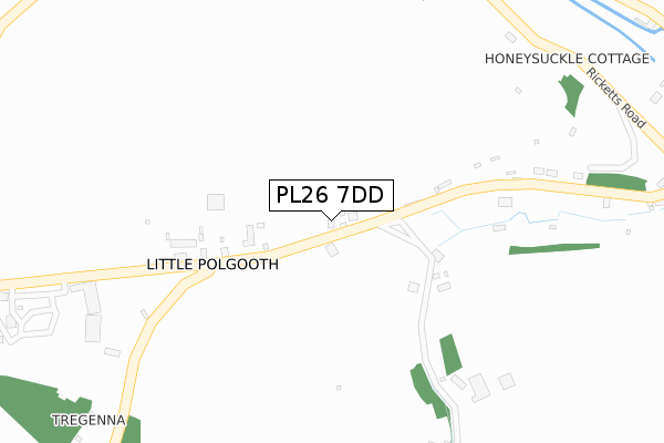 PL26 7DD map - large scale - OS Open Zoomstack (Ordnance Survey)