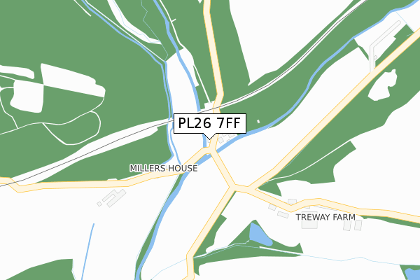 PL26 7FF map - large scale - OS Open Zoomstack (Ordnance Survey)