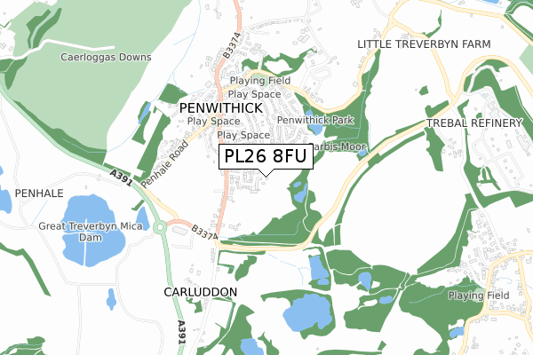 PL26 8FU map - small scale - OS Open Zoomstack (Ordnance Survey)