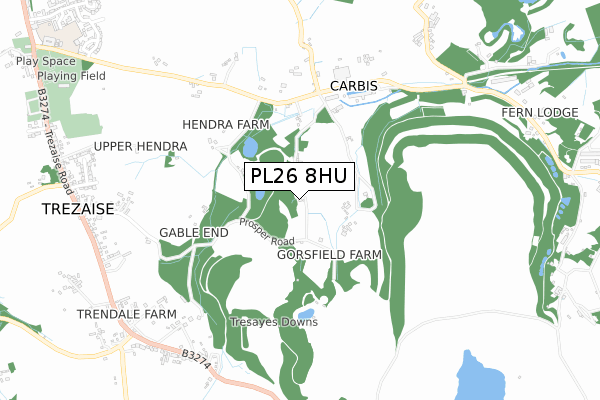 PL26 8HU map - small scale - OS Open Zoomstack (Ordnance Survey)