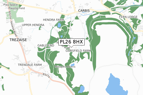 PL26 8HX map - small scale - OS Open Zoomstack (Ordnance Survey)