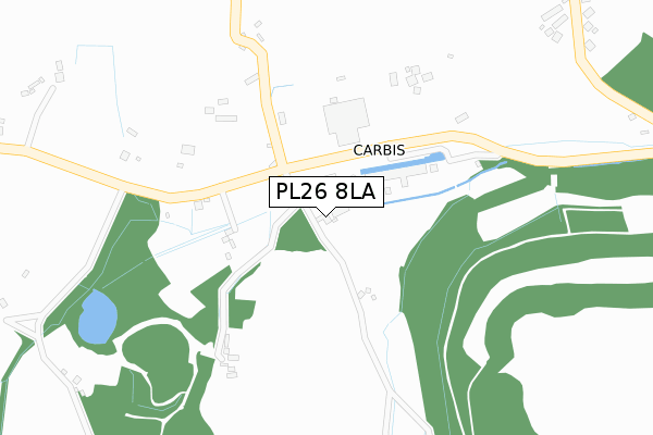 PL26 8LA map - large scale - OS Open Zoomstack (Ordnance Survey)