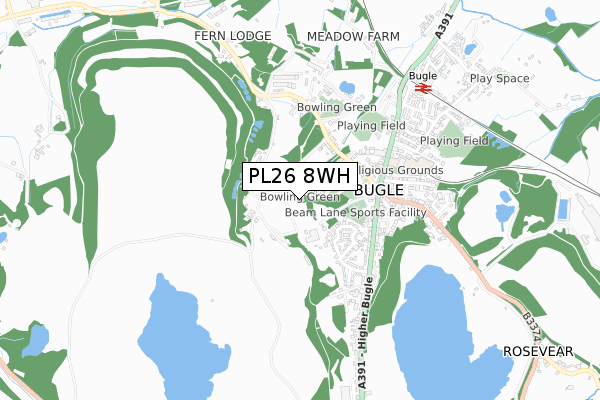 PL26 8WH map - small scale - OS Open Zoomstack (Ordnance Survey)