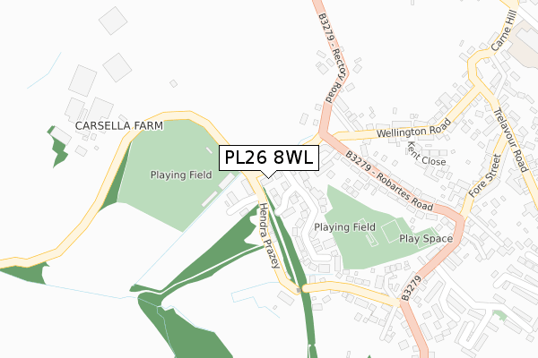 PL26 8WL map - large scale - OS Open Zoomstack (Ordnance Survey)