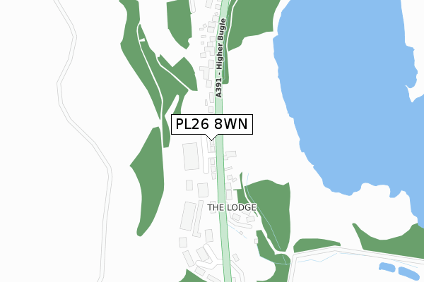 PL26 8WN map - large scale - OS Open Zoomstack (Ordnance Survey)