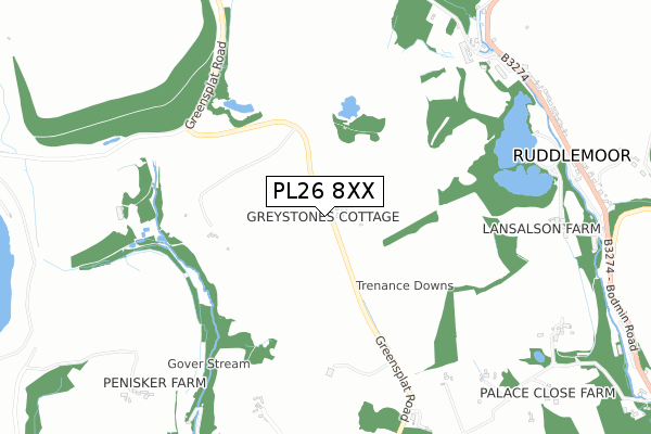 PL26 8XX map - small scale - OS Open Zoomstack (Ordnance Survey)