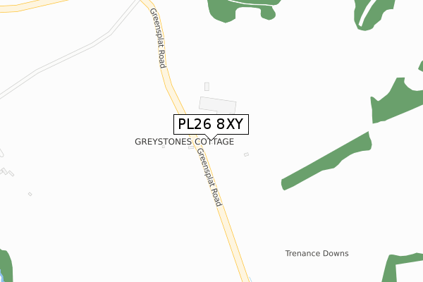 PL26 8XY map - large scale - OS Open Zoomstack (Ordnance Survey)