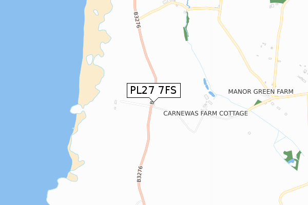 PL27 7FS map - small scale - OS Open Zoomstack (Ordnance Survey)