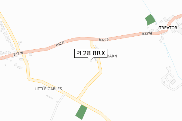 PL28 8RX map - large scale - OS Open Zoomstack (Ordnance Survey)