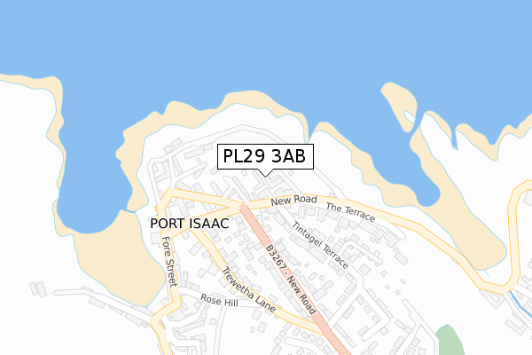 PL29 3AB map - large scale - OS Open Zoomstack (Ordnance Survey)