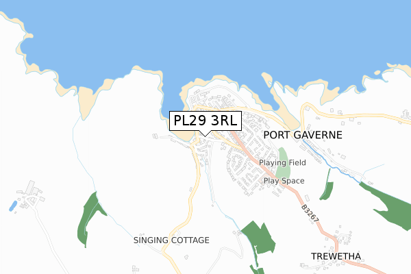 PL29 3RL map - small scale - OS Open Zoomstack (Ordnance Survey)