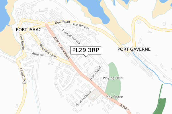 PL29 3RP map - large scale - OS Open Zoomstack (Ordnance Survey)