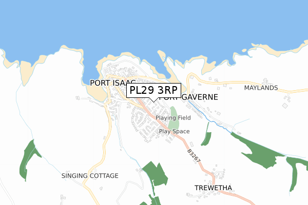 PL29 3RP map - small scale - OS Open Zoomstack (Ordnance Survey)