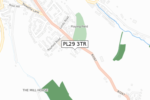 PL29 3TR map - large scale - OS Open Zoomstack (Ordnance Survey)