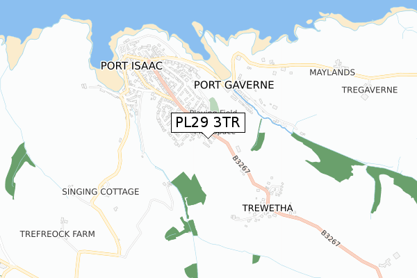 PL29 3TR map - small scale - OS Open Zoomstack (Ordnance Survey)