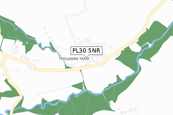 PL30 5NR map - large scale - OS Open Zoomstack (Ordnance Survey)