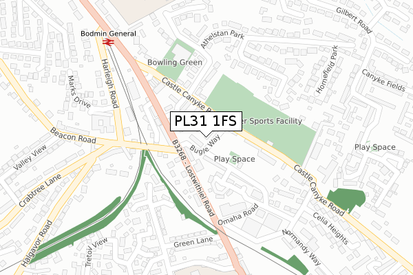 PL31 1FS map - large scale - OS Open Zoomstack (Ordnance Survey)