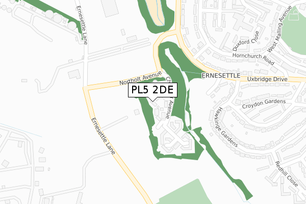 PL5 2DE map - large scale - OS Open Zoomstack (Ordnance Survey)