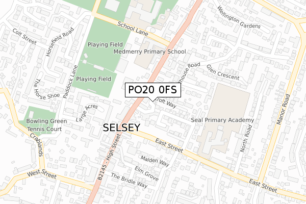 PO20 0FS map - large scale - OS Open Zoomstack (Ordnance Survey)