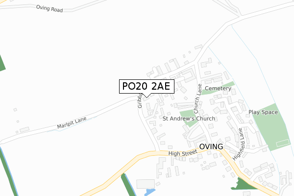 PO20 2AE map - large scale - OS Open Zoomstack (Ordnance Survey)