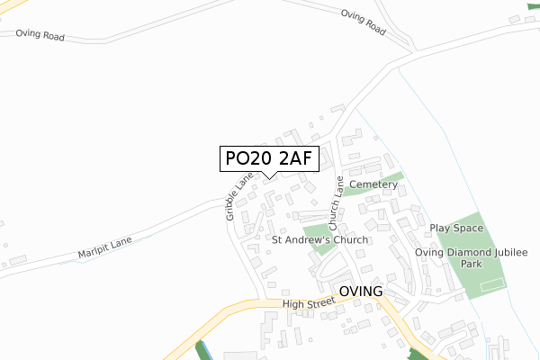 PO20 2AF map - large scale - OS Open Zoomstack (Ordnance Survey)