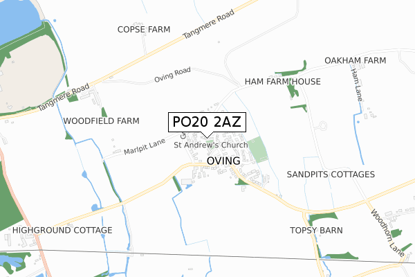 PO20 2AZ map - small scale - OS Open Zoomstack (Ordnance Survey)