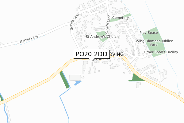 PO20 2DD map - large scale - OS Open Zoomstack (Ordnance Survey)