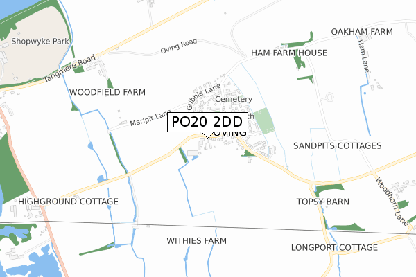 PO20 2DD map - small scale - OS Open Zoomstack (Ordnance Survey)