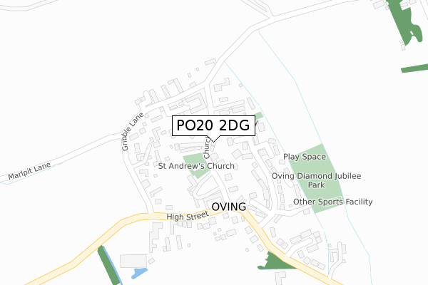 PO20 2DG map - large scale - OS Open Zoomstack (Ordnance Survey)