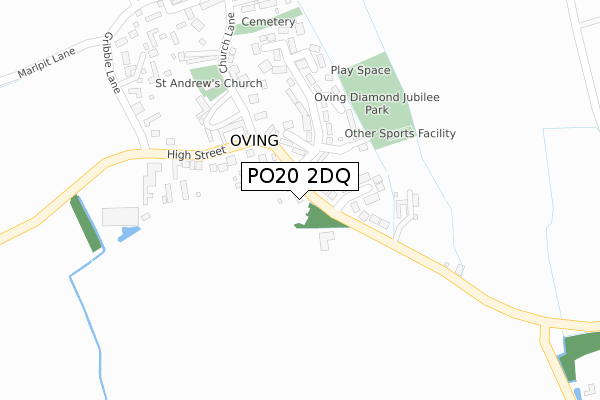 PO20 2DQ map - large scale - OS Open Zoomstack (Ordnance Survey)