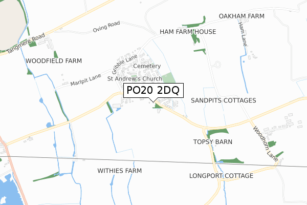 PO20 2DQ map - small scale - OS Open Zoomstack (Ordnance Survey)