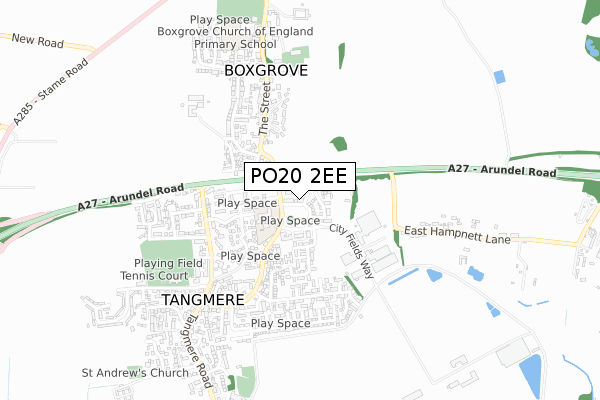 PO20 2EE map - small scale - OS Open Zoomstack (Ordnance Survey)