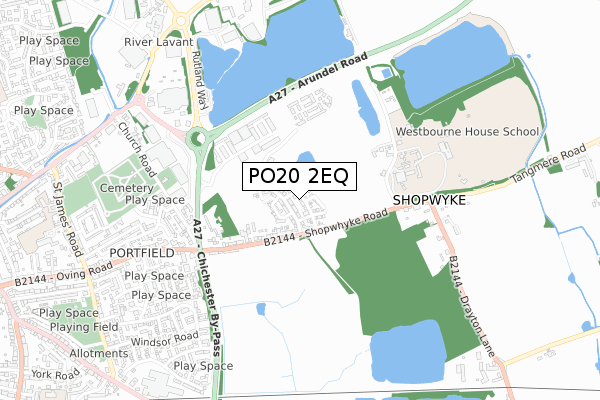 PO20 2EQ map - small scale - OS Open Zoomstack (Ordnance Survey)