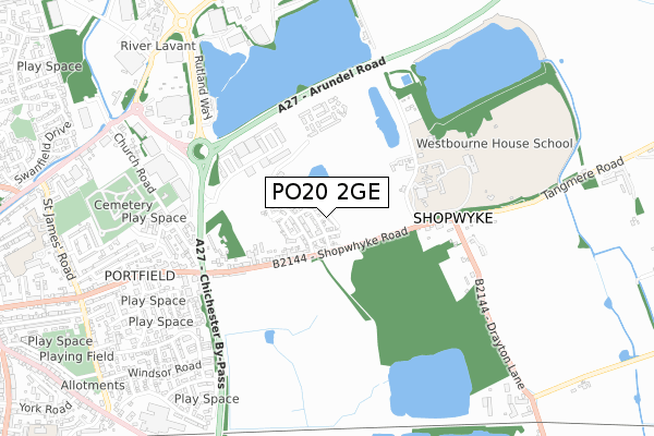 PO20 2GE map - small scale - OS Open Zoomstack (Ordnance Survey)