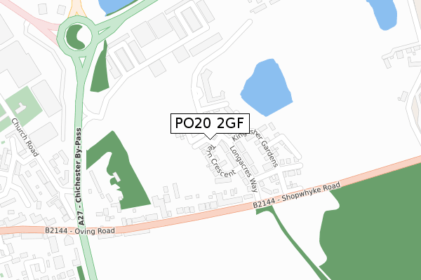 PO20 2GF map - large scale - OS Open Zoomstack (Ordnance Survey)