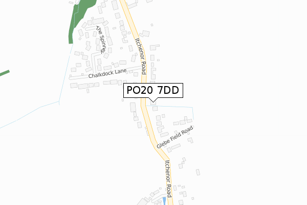 PO20 7DD map - large scale - OS Open Zoomstack (Ordnance Survey)