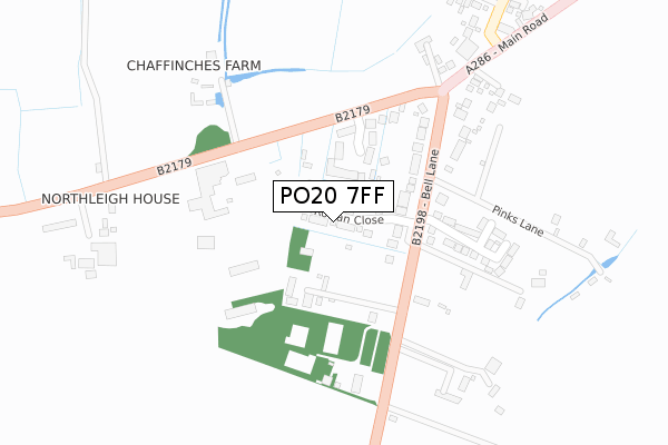 PO20 7FF map - large scale - OS Open Zoomstack (Ordnance Survey)