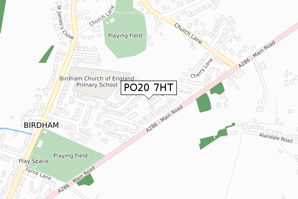 PO20 7HT map - large scale - OS Open Zoomstack (Ordnance Survey)