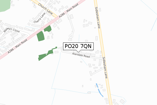 PO20 7QN map - large scale - OS Open Zoomstack (Ordnance Survey)