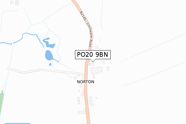 PO20 9BN map - large scale - OS Open Zoomstack (Ordnance Survey)