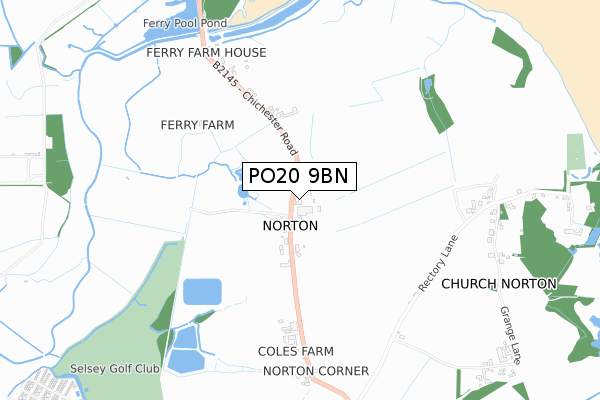 PO20 9BN map - small scale - OS Open Zoomstack (Ordnance Survey)