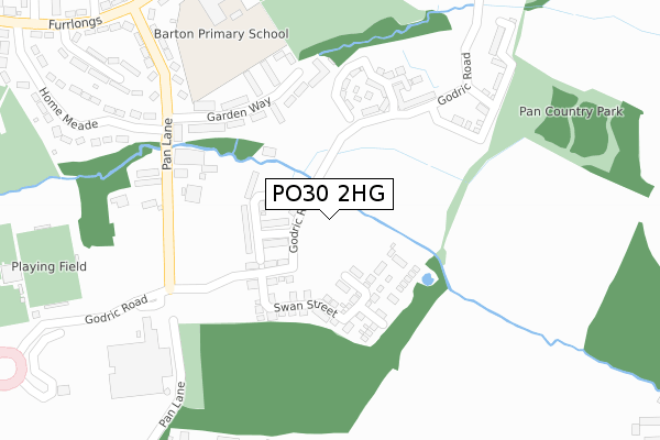 PO30 2HG map - large scale - OS Open Zoomstack (Ordnance Survey)